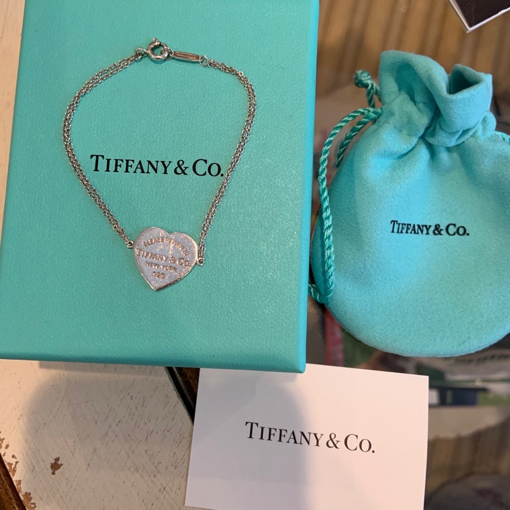 Return to Tiffany Heart Tag Double Chain bracelet